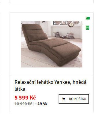 Relaxační lehátko Yankee, hnědá látka - ASKO akcniletaky.com