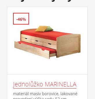 Jednolůžko MARINELLA - IDEA nábytek akcniletaky.com