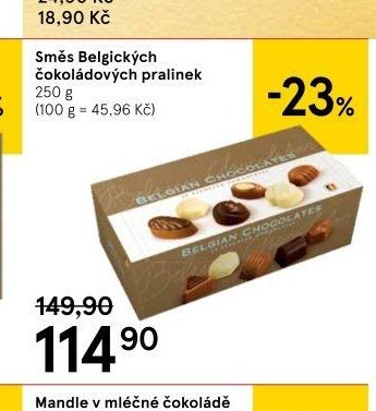 Směs Belgických čokoládových pralinek