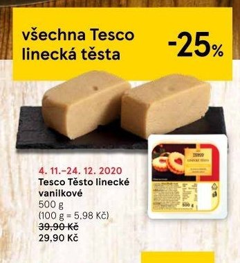 Tesco Těsto linecké vanilkové 500 g