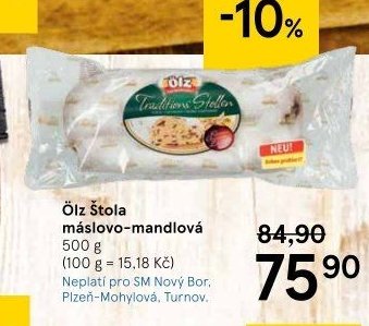Ölz Štola máslovo-mandlová 500 g