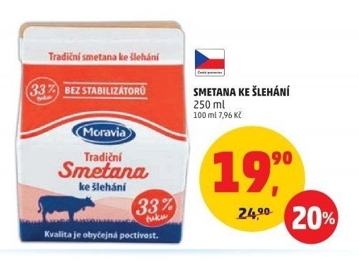 SMETANA KE ŠLEHÁNÍ