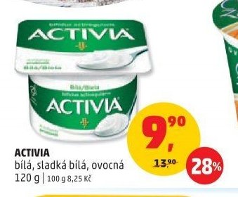 ACTIVIA bílá, sladká bílá, ovocná