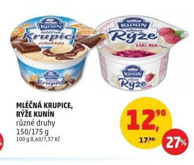MLÉČNÁ KRUPICE, RÝŽE KUNÍN