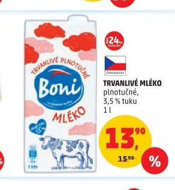 TRVANLIVÉ MLÉKO plnotučné