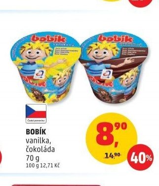 BOBÍK vanilka, čokoláda