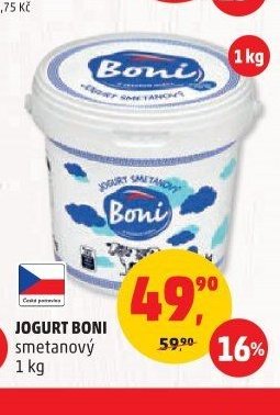 Jogurt Boni smetanový