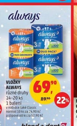 Vložky Always