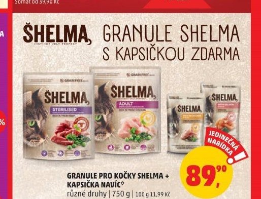 Granule pro kočky Shelma + kapsička navíc