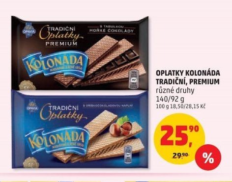 OPLATKY KOLONÁDA TRADIČNÍ, PREMIUM