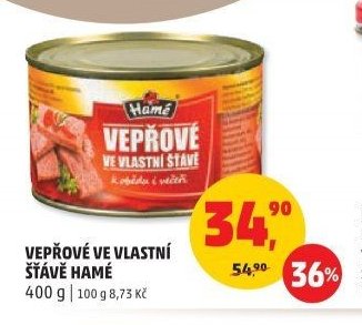 Vepřové ve vlastní šťávě Hamé