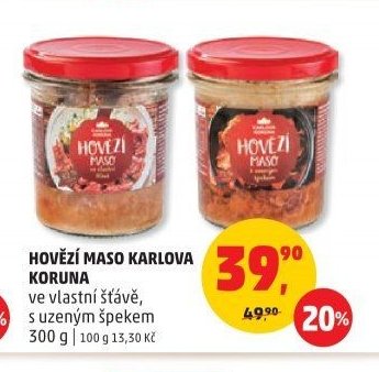 Hovězí maso Karlova Koruna