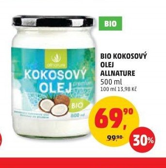 Bio kokosový olej Allnature
