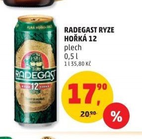 Radegast Ryze Hořká 12 plech 0,5 l