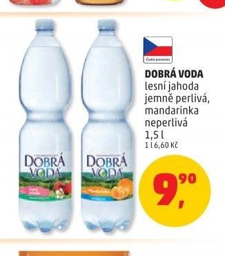 DOBRÁ VODA lesní jahoda jemně perlivá, mandarinka neperlivá 1,5 l