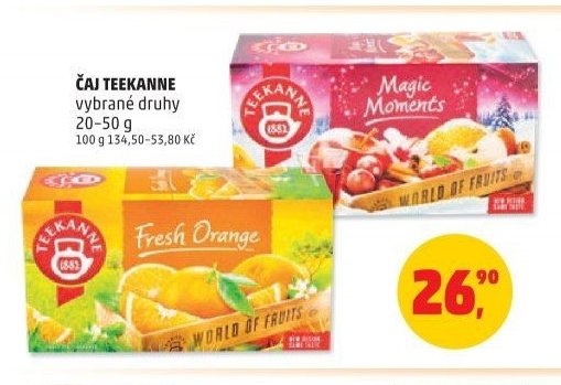 ČAJ TEEKANNE vybrané druhy 20-50 g