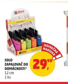 SOLO ZAPALOVAČ DO DOMÁCNOSTI