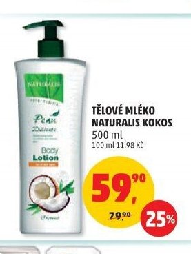 Tělové mléko Naturalis Kokos
