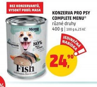 Konzerva pro psy Complete Menu