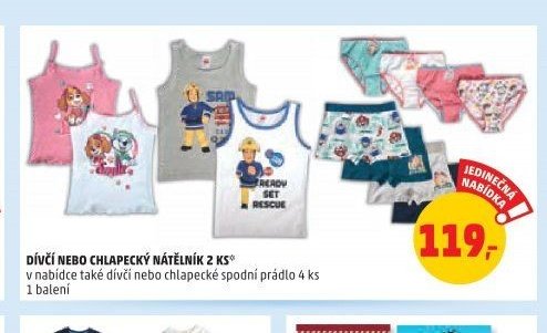 Dívčí nebo chlapecký nátělník 2 ks