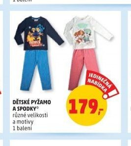 Dětské pyžamo a spodky