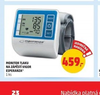 Monitor tlaku na zápěstí Vigor Esperanza
