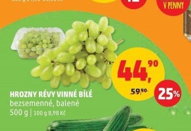 HROZNY RÉVY VINNÉ BÍLÉ bezsemenné