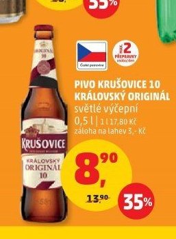 PIVO KRUŠOVICE 10 KRÁLOVSKÝ ORIGINÁL