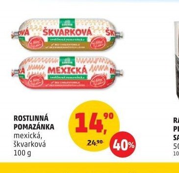 Rostlinná pomazánka mexická, škvarková