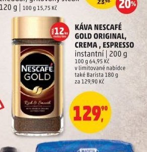 KÁVA NESCAFÉ GOLD ORIGINAL, CREMA, ESPRESSO