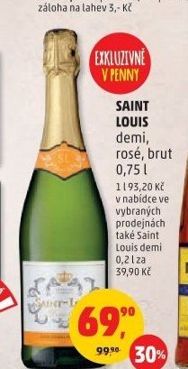 SAINT LOUIS demi, rosé, brut