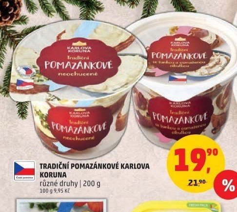 Tradiční pomazánkové Karlova Koruna