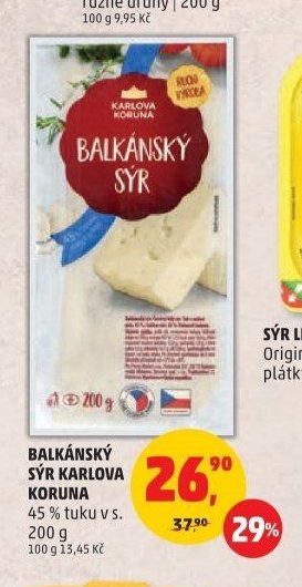Balkánský sýr Karlova Koruna
