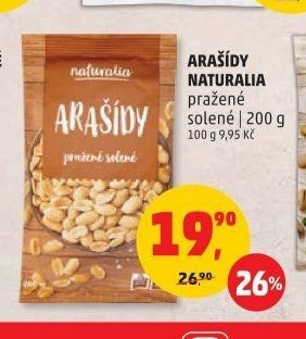 Naturalia arašídy pražené solené