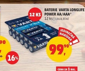 BATERIE VARTA LONGLIFE POWER AA/AAA