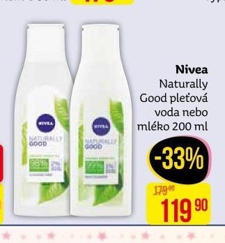 Nivea Naturally Good pleťová voda nebo mléko 200 ml