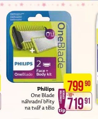 Philips OneBlade náhradní břity na tvář a tělo