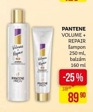 PANTENE VOLUME + REPAIR šampon 250 ml, balzám 160 ml