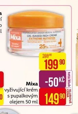 Mixa vyživující krém s pupalkovým olejem 50 ml