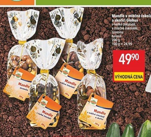 Mandle v mléčné čokoládě a skořici Globus