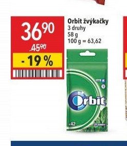 Orbit žvýkačky
