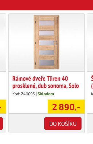 Rámové dveře Türen 40 prosklené, dub sonoma, Solo - UNI HOBBY akcniletaky.com