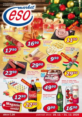 akční leták ESO MARKET 16.12.2020-31.12.2020