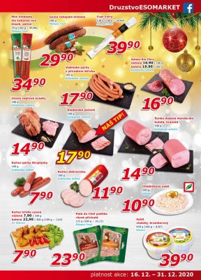akční leták ESO MARKET 16.12.2020-31.12.2020