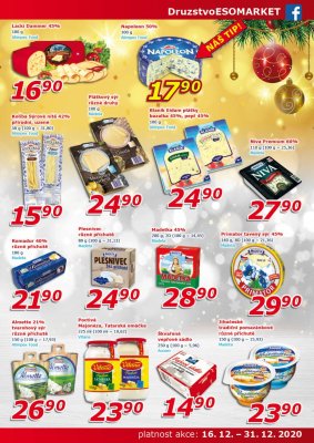 akční leták ESO MARKET 16.12.2020-31.12.2020