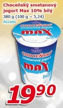Bílý jogurt smetanový Choceňský