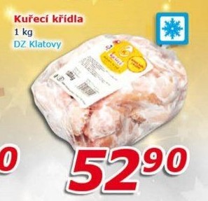 Kuřecí křídla mražená DZ Klatovy