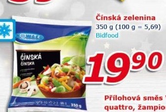 Zeleninová čínská směs mražená Nowaco