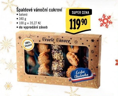 Špaldové vánoční cukroví