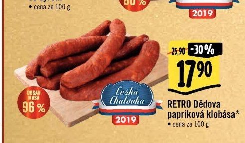 RETRO Dědova papriková klobása